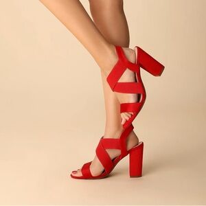 Red Heel Sandals
